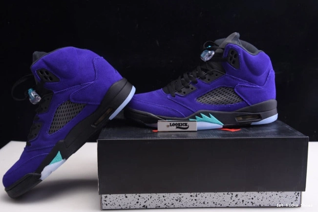 1st Kicks Shoes Air 136027-500 Grape Alternate Retro Jordan 5 0726